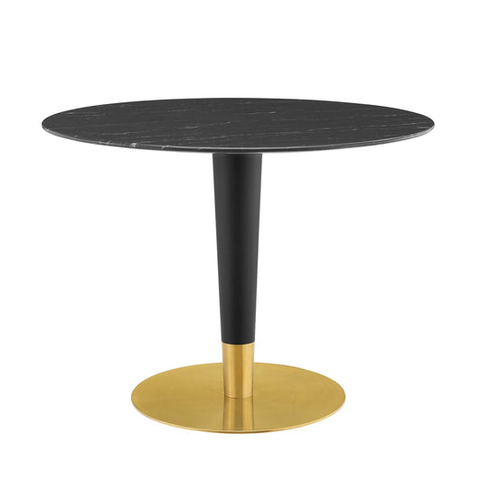 Modway Outlet Zinque 40" Artificial Marble Dining Table by Modway  Bar and Dining Furniture Gold Black - EEI-5148-GLD-BLK