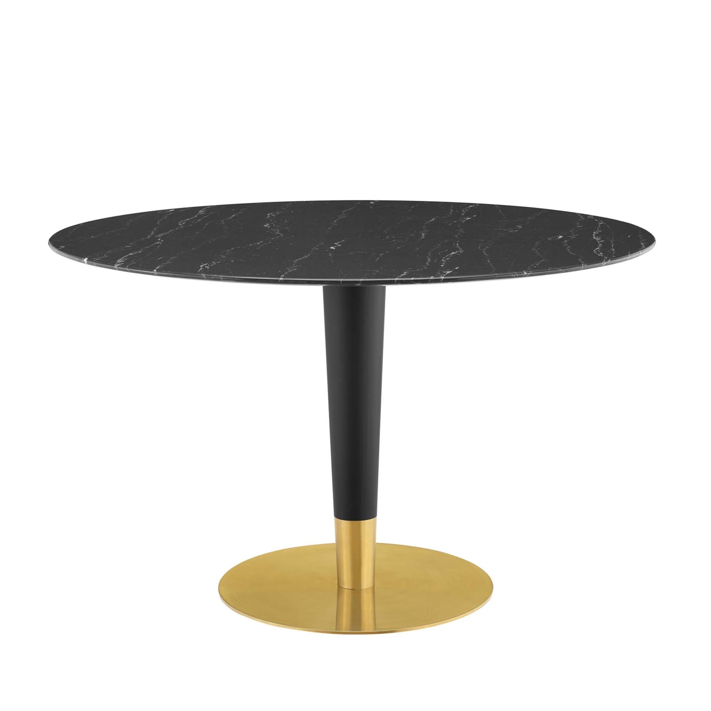 Modway Outlet Zinque 47" Artificial Marble Dining Table by Modway  Bar and Dining Furniture Gold Black - EEI-5149-GLD-BLK