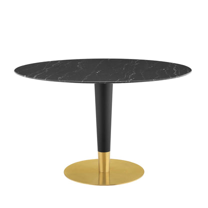 Modway Outlet Zinque 47" Artificial Marble Dining Table by Modway  Bar and Dining Furniture Gold Black - EEI-5149-GLD-BLK