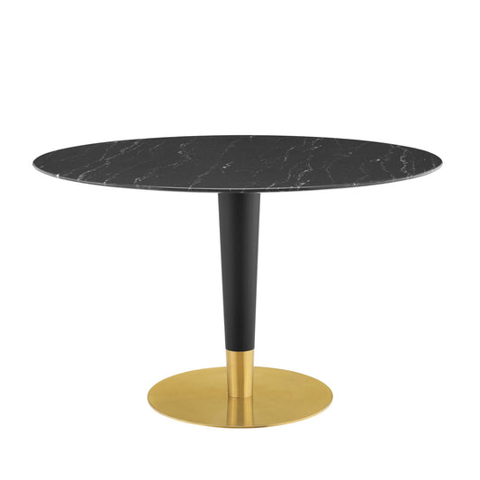 Modway Outlet Zinque 47" Artificial Marble Dining Table by Modway  Bar and Dining Furniture Gold Black - EEI-5149-GLD-BLK