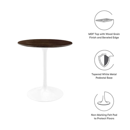 Modway - Lippa 28" Round Wood Dining Table by Modway  Bar and Dining Bar and Dining Tables Brown - EEI-5155-WHI-CHE