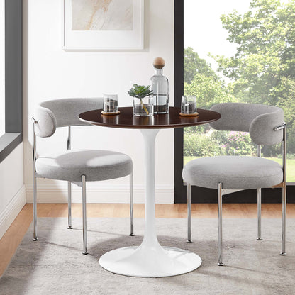 Modway - Lippa 28" Round Wood Dining Table by Modway  Bar and Dining Bar and Dining Tables Brown - EEI-5155-WHI-CHE