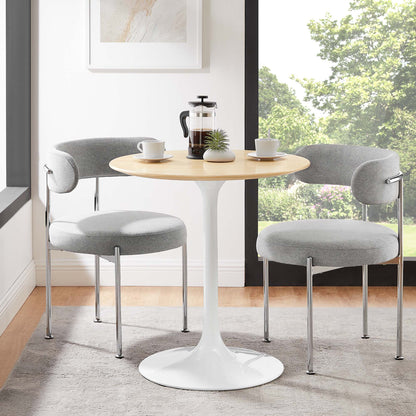 Modway Outlet Lippa 28" Round Wood Dining Table by Modway  Bar and Dining Furniture White Natural - EEI-5156-WHI-NAT