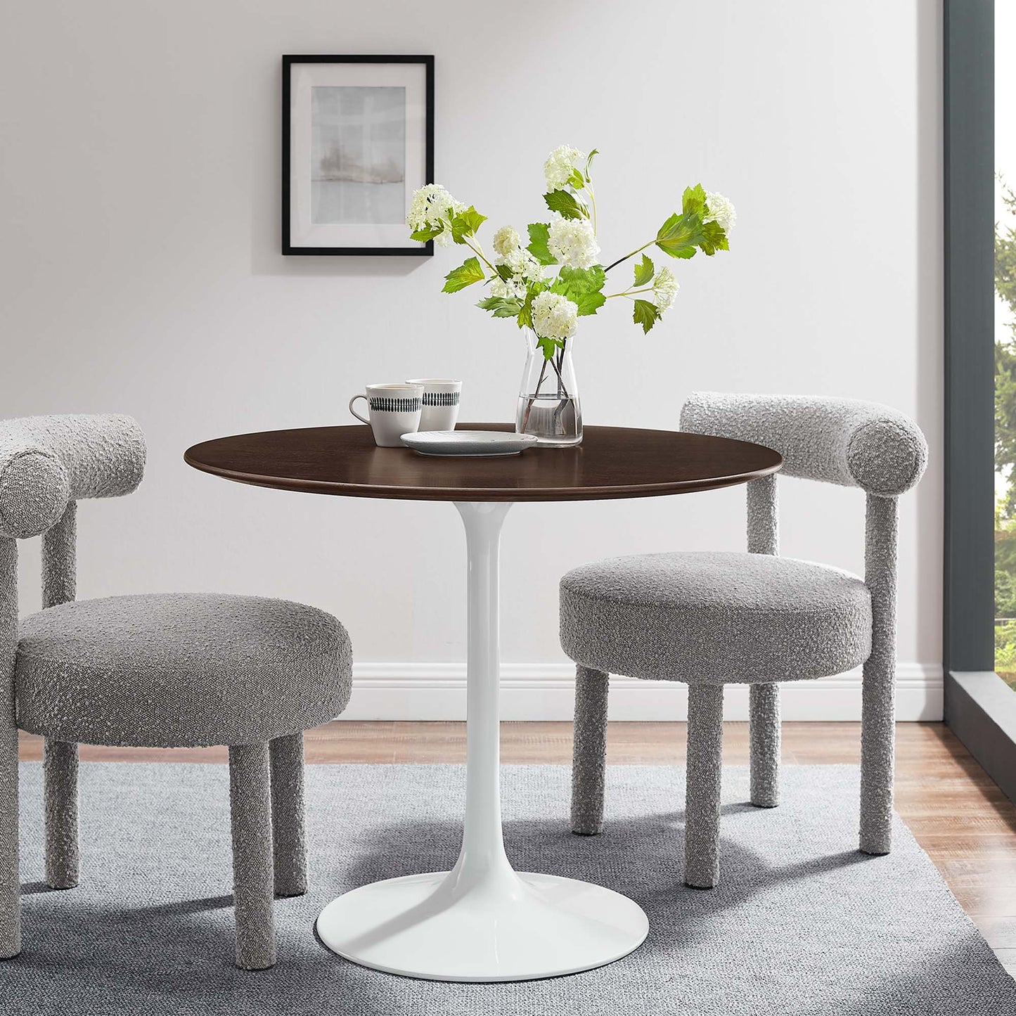 Modway - Lippa 36" Round Wood Dining Table by Modway  Bar and Dining Bar and Dining Tables Brown - EEI-5157-WHI-CHE