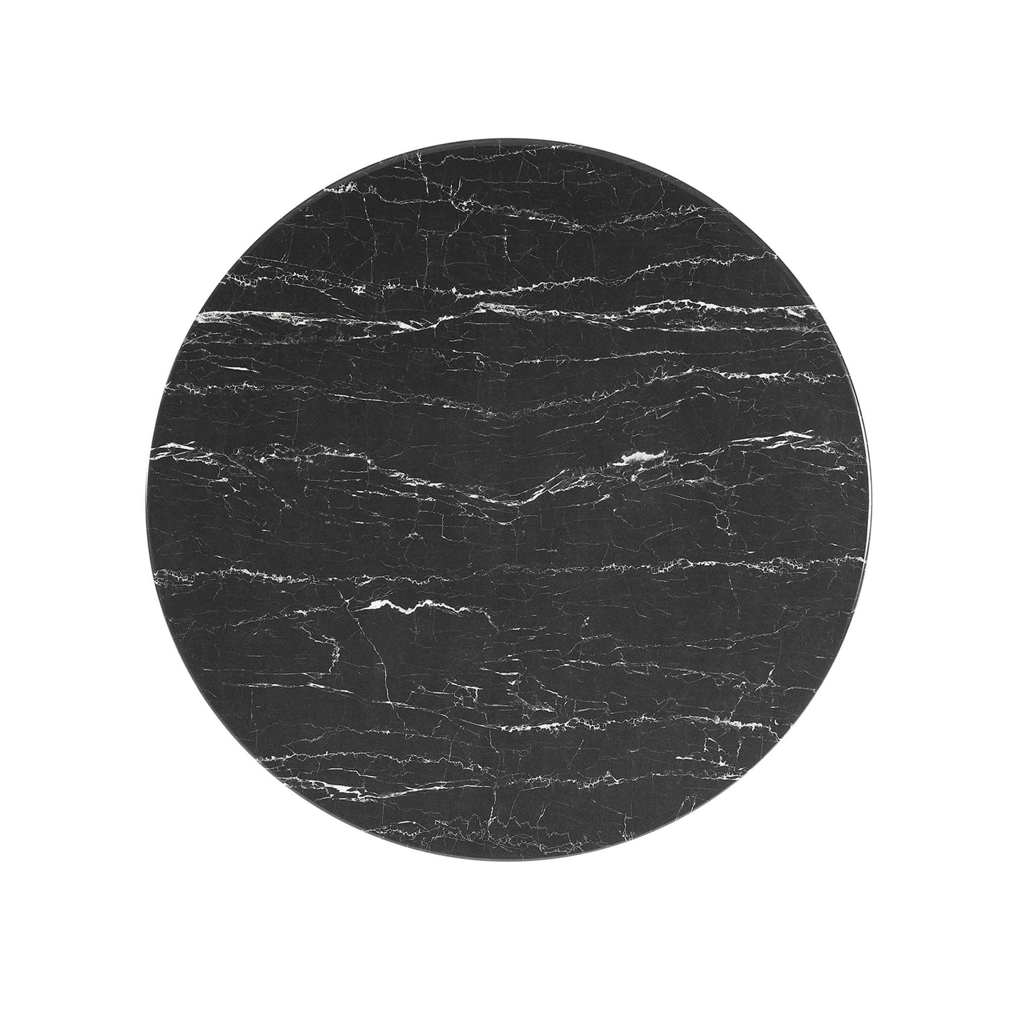Modway - Lippa 36" Round Faux Marble Dining Table by Modway  Bar and Dining Bar and Dining Tables Black - EEI-5168-WHI-BLK