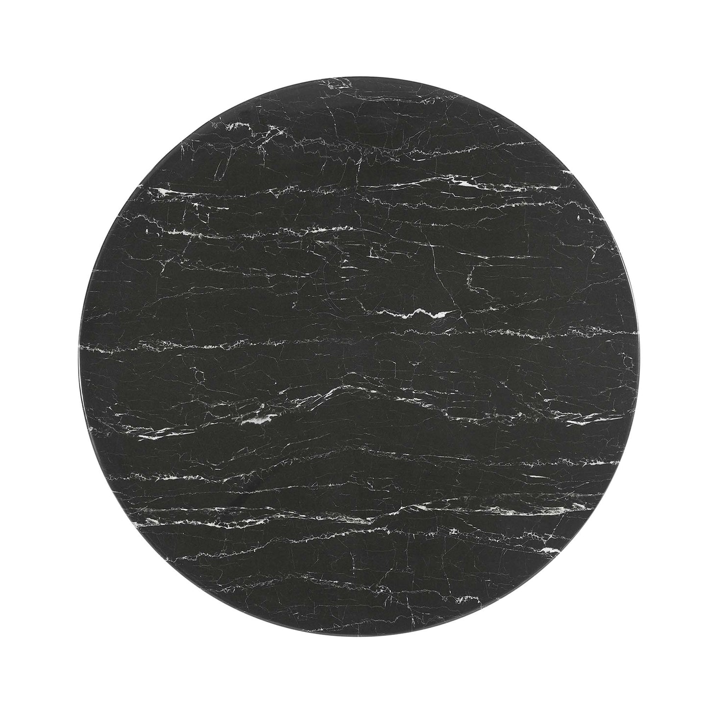 Modway - Lippa 40" Round Faux Marble Dining Table by Modway  Bar and Dining Bar and Dining Tables Black - EEI-5181-WHI-BLK