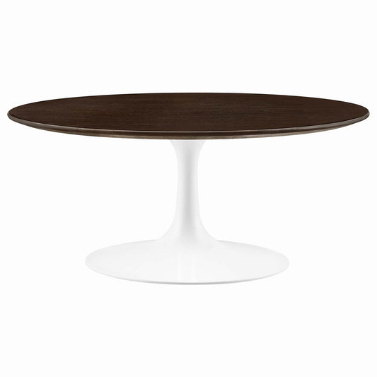Modway - Lippa 36" Round Wood Coffee Table by Modway  Living Room Tables Brown - EEI-5187-WHI-CHE