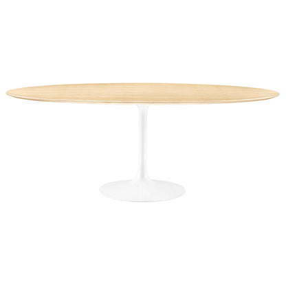 Modway Outlet Lippa 78" Oval Wood Dining Table by Modway  Bar and Dining Furniture White Natural - EEI-5197-WHI-NAT