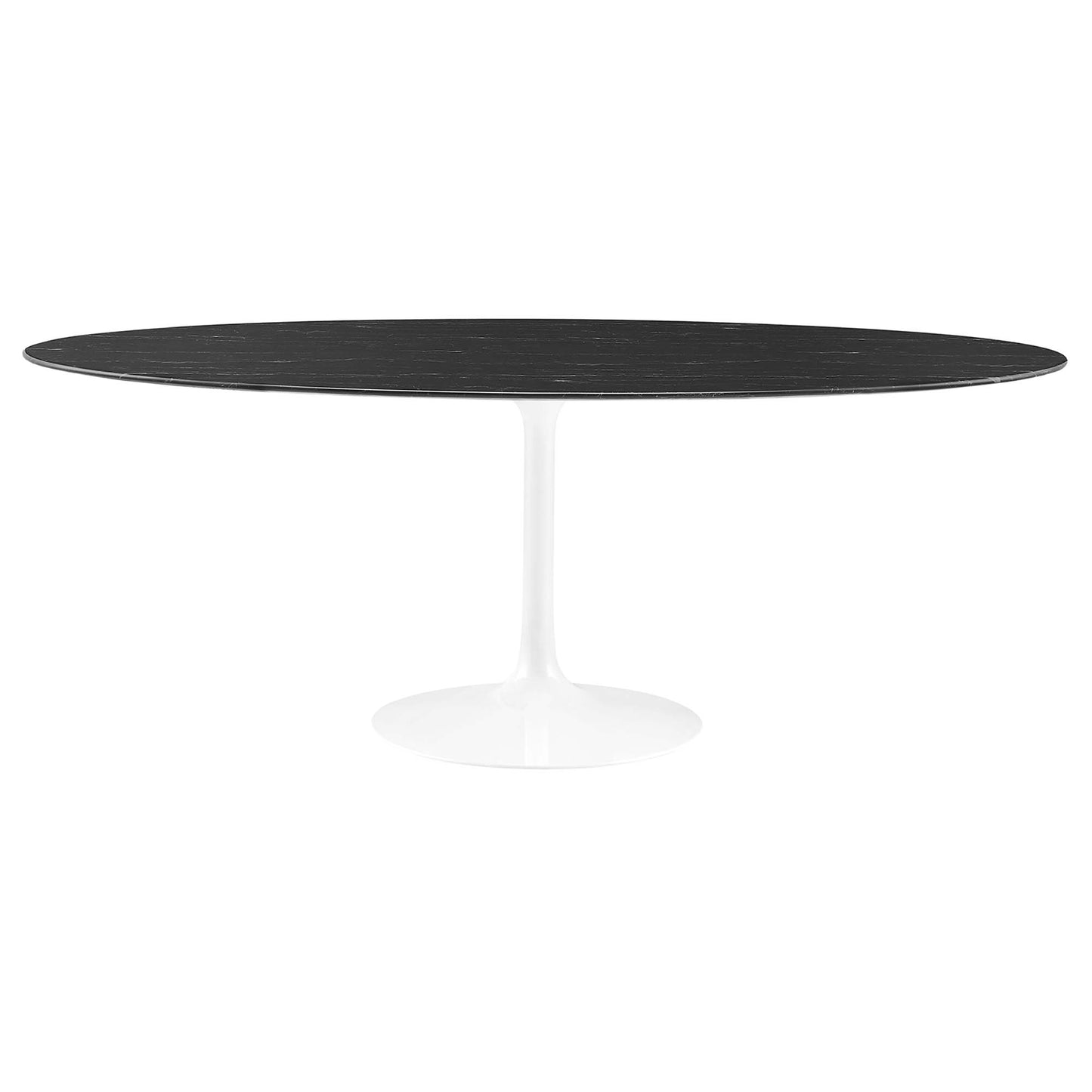 Modway Outlet Lippa 78" Oval Faux Marble Dining Table by Modway  Bar and Dining Furniture White Black - EEI-5198-WHI-BLK