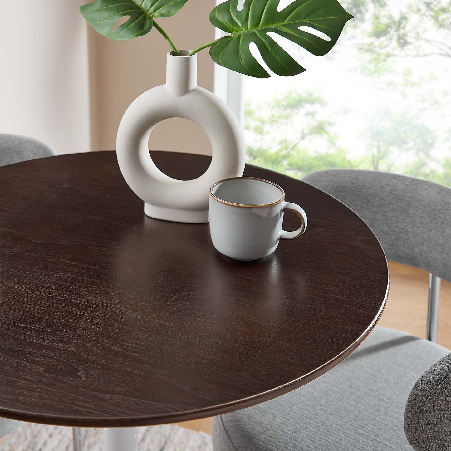 Modway - Lippa 28" Round Wood Bar Table by Modway  Bar and Dining Bar and Dining Tables Brown - EEI-5199-WHI-CHE