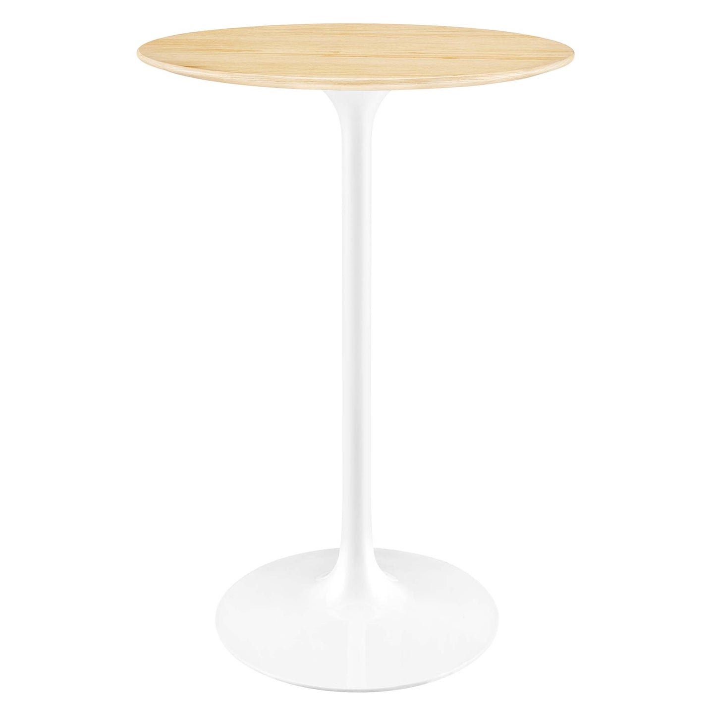 Modway Outlet Lippa 28" Round Wood Bar Table by Modway  Bar and Dining Furniture White Natural - EEI-5200-WHI-NAT
