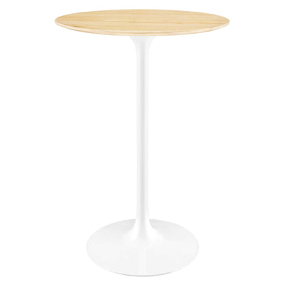 Modway Outlet Lippa 28" Round Wood Bar Table by Modway  Bar and Dining Furniture White Natural - EEI-5200-WHI-NAT