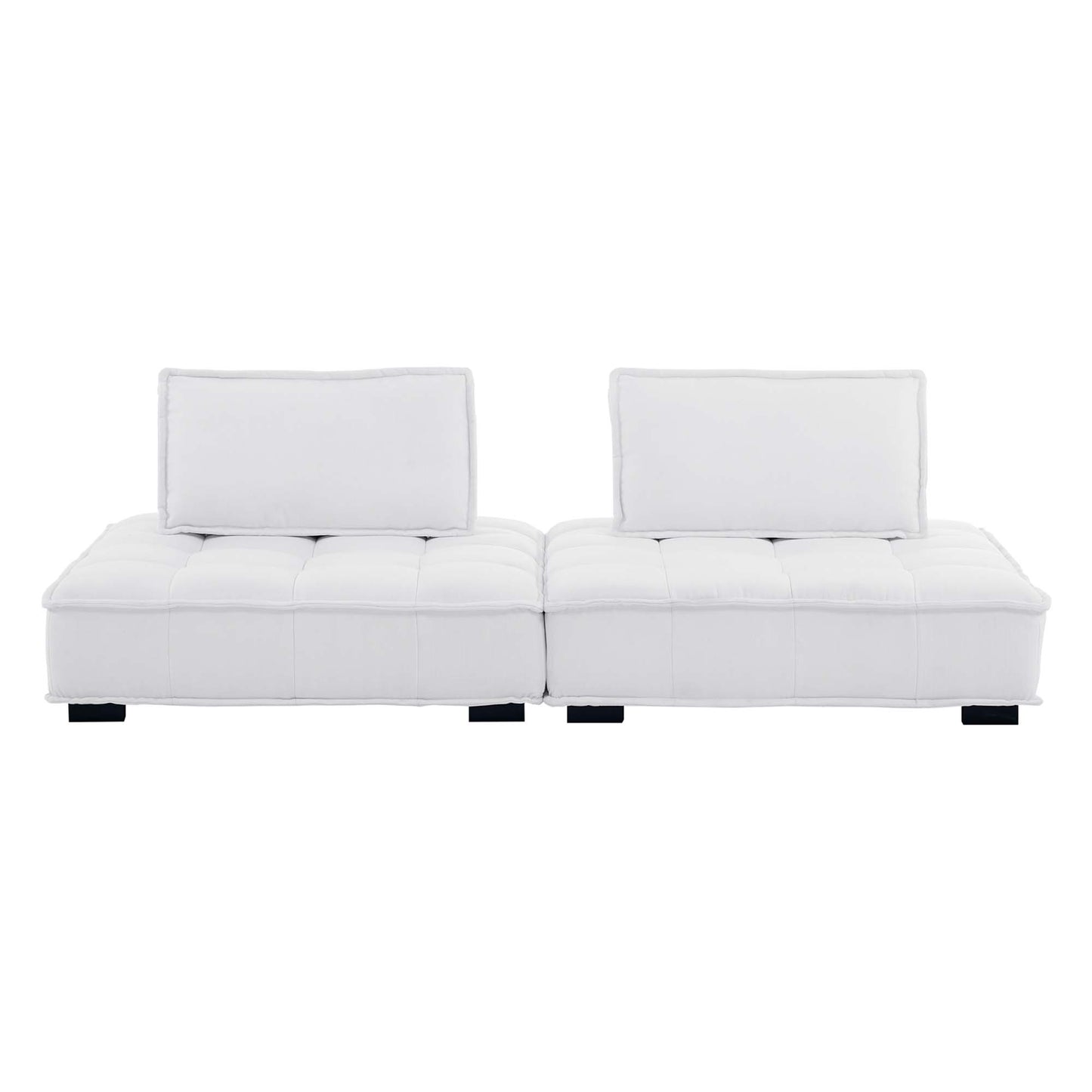 Modway Outlet Saunter 2-Piece Tufted Fabric Fabric Loveseat by Modway  Living Room Furniture White - EEI-5204-WHI