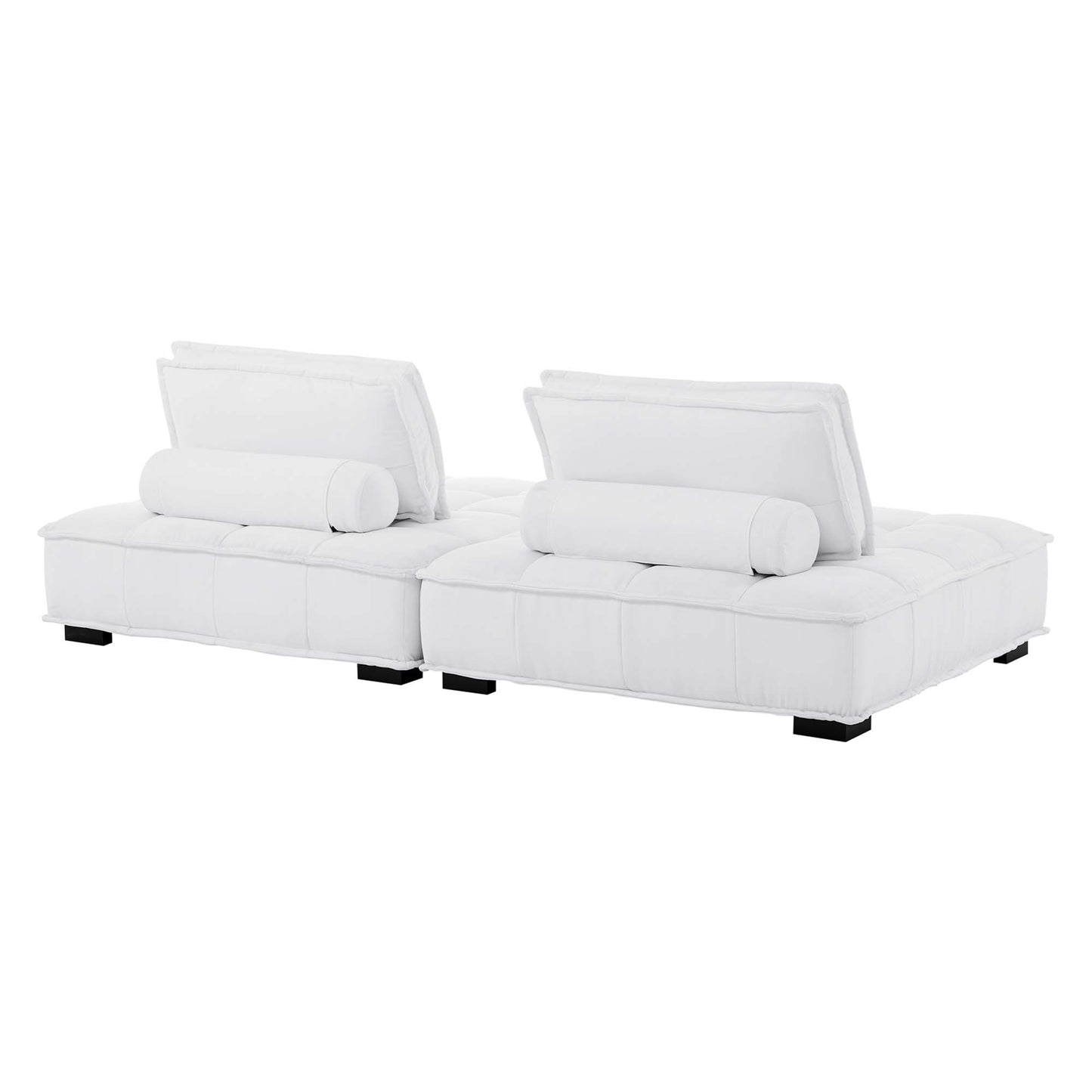 Modway Outlet Saunter 2-Piece Tufted Fabric Fabric Loveseat by Modway  Living Room Furniture White - EEI-5204-WHI