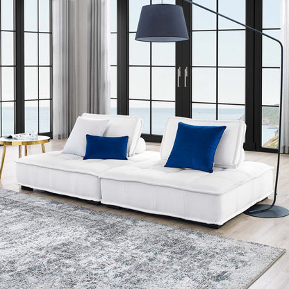 Modway Outlet Saunter 2-Piece Tufted Fabric Fabric Loveseat by Modway  Living Room Furniture White - EEI-5204-WHI