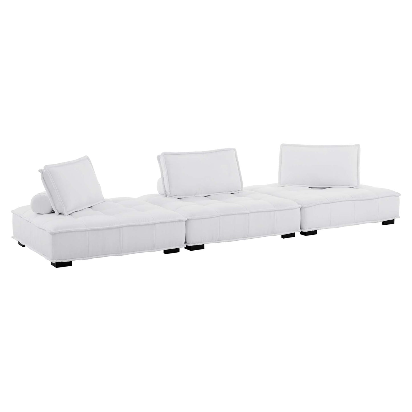 Modway Outlet Saunter 3-Piece Tufted Fabric Fabric Sofa by Modway  Living Room Furniture White - EEI-5206-WHI