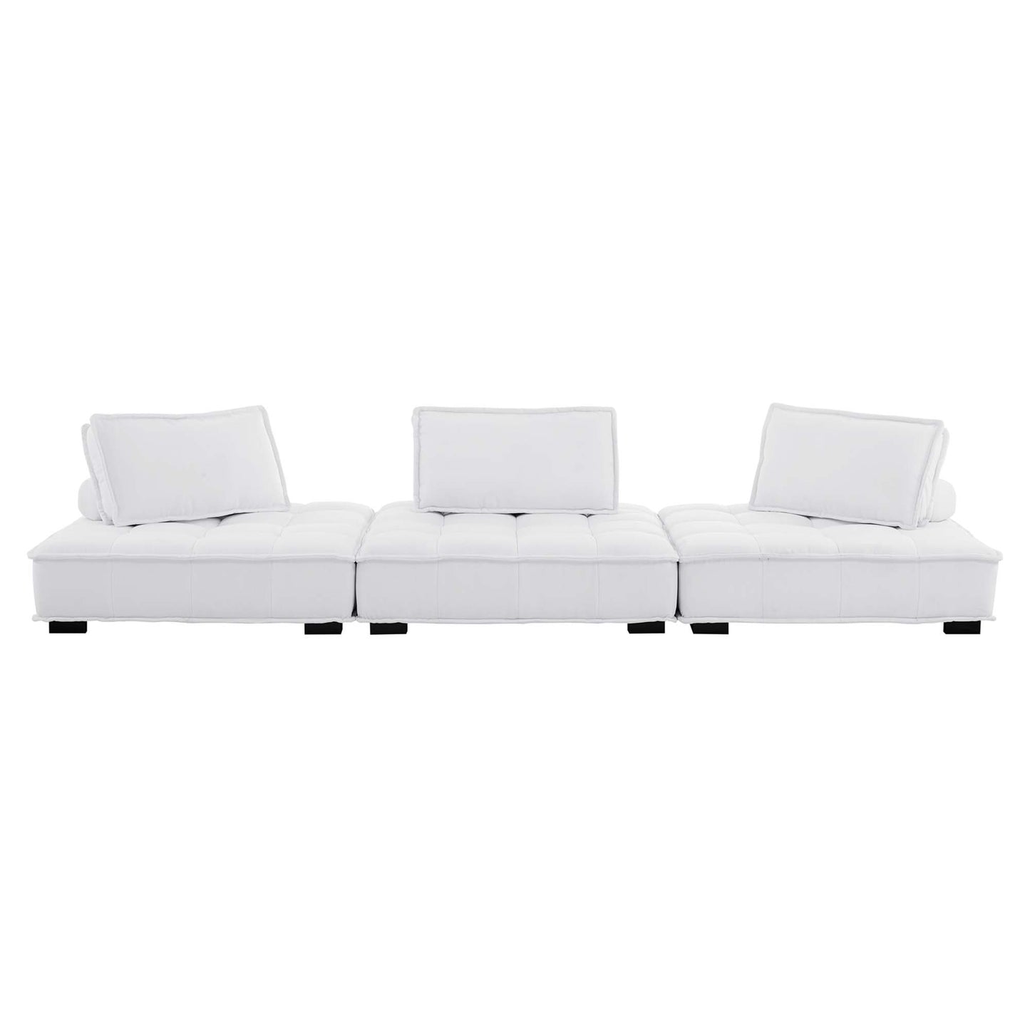 Modway Outlet Saunter 3-Piece Tufted Fabric Fabric Sofa by Modway  Living Room Furniture White - EEI-5206-WHI