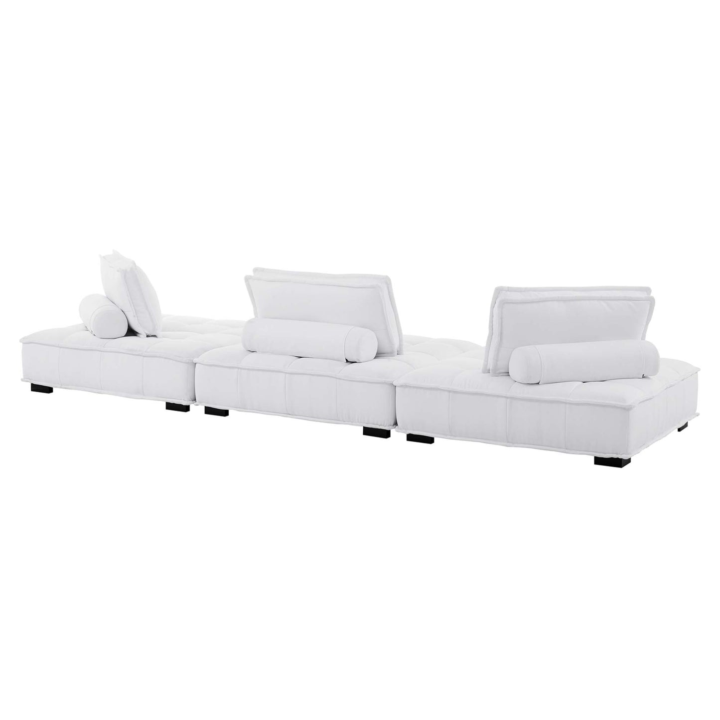 Modway Outlet Saunter 3-Piece Tufted Fabric Fabric Sofa by Modway  Living Room Furniture White - EEI-5206-WHI