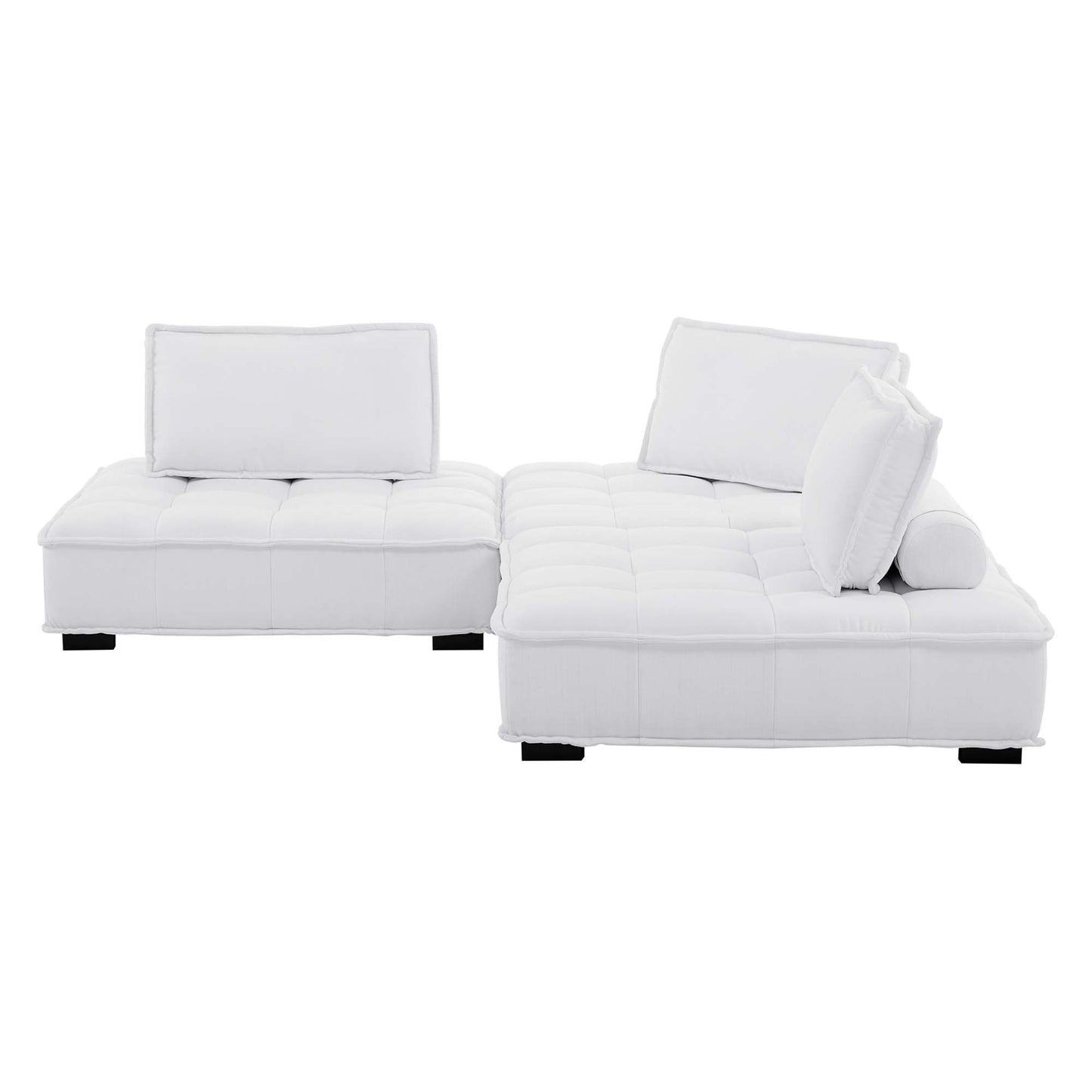 Modway Outlet Saunter 3-Piece Tufted Fabric Fabric Sofa by Modway  Living Room Furniture White - EEI-5206-WHI