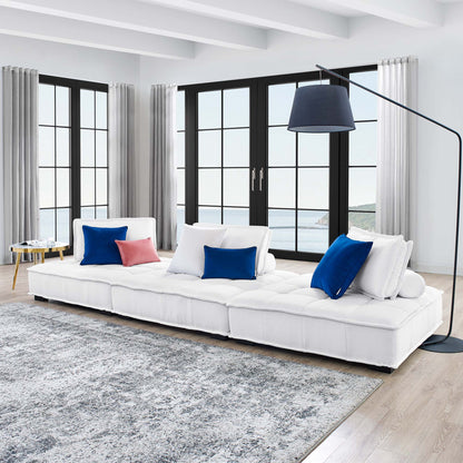 Modway Outlet Saunter 3-Piece Tufted Fabric Fabric Sofa by Modway  Living Room Furniture White - EEI-5206-WHI