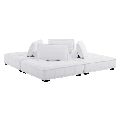 Modway Outlet Saunter 4-Piece Tufted Fabric Fabric Sectional Sofa by Modway  Living Room Furniture White - EEI-5208-WHI