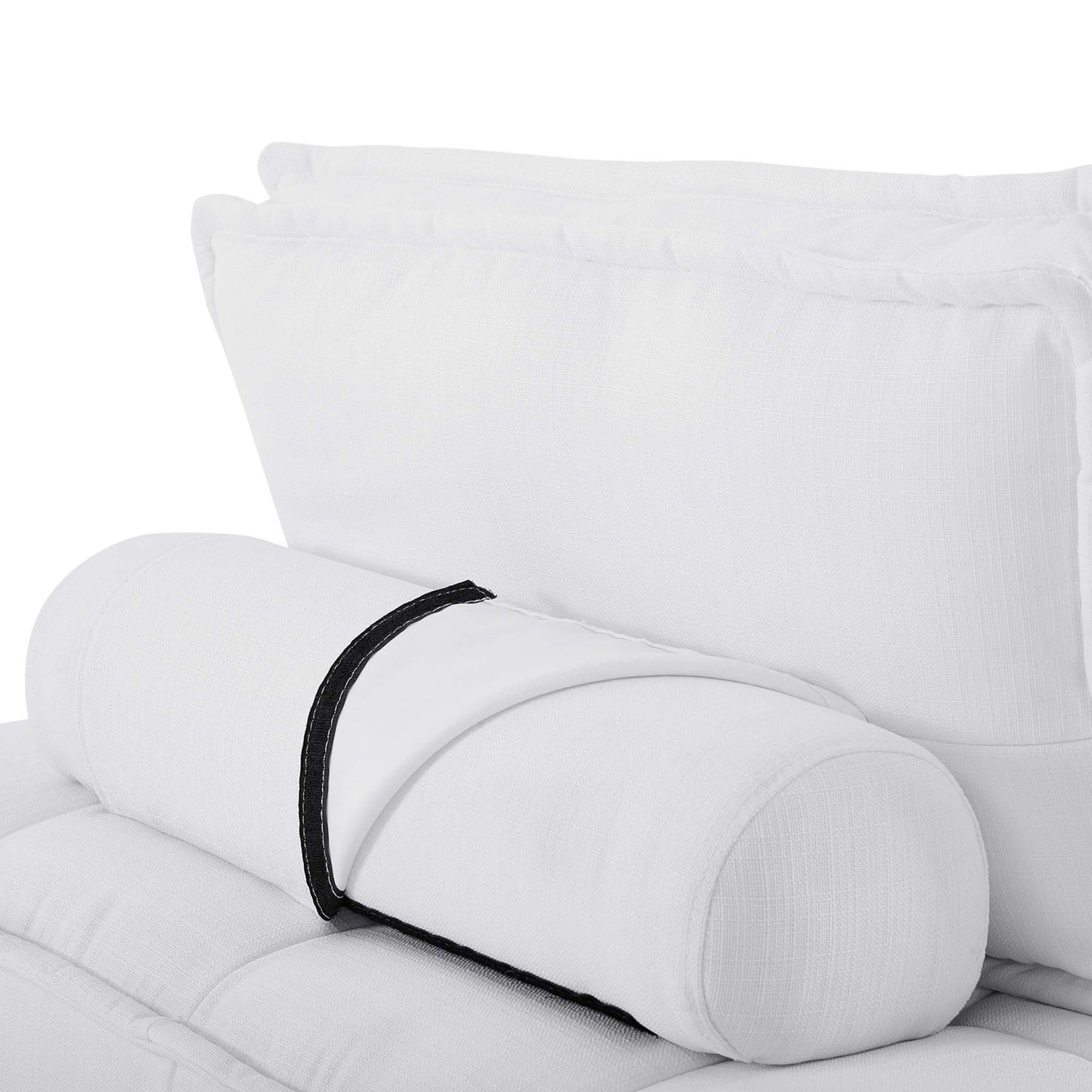 Modway Outlet Saunter 5-Piece Tufted Fabric Fabric Sectional Sofa by Modway  Living Room Furniture White - EEI-5210-WHI