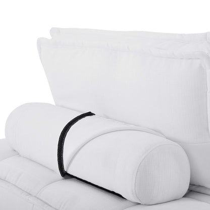 Modway Outlet Saunter 5-Piece Tufted Fabric Fabric Sectional Sofa by Modway  Living Room Furniture White - EEI-5210-WHI