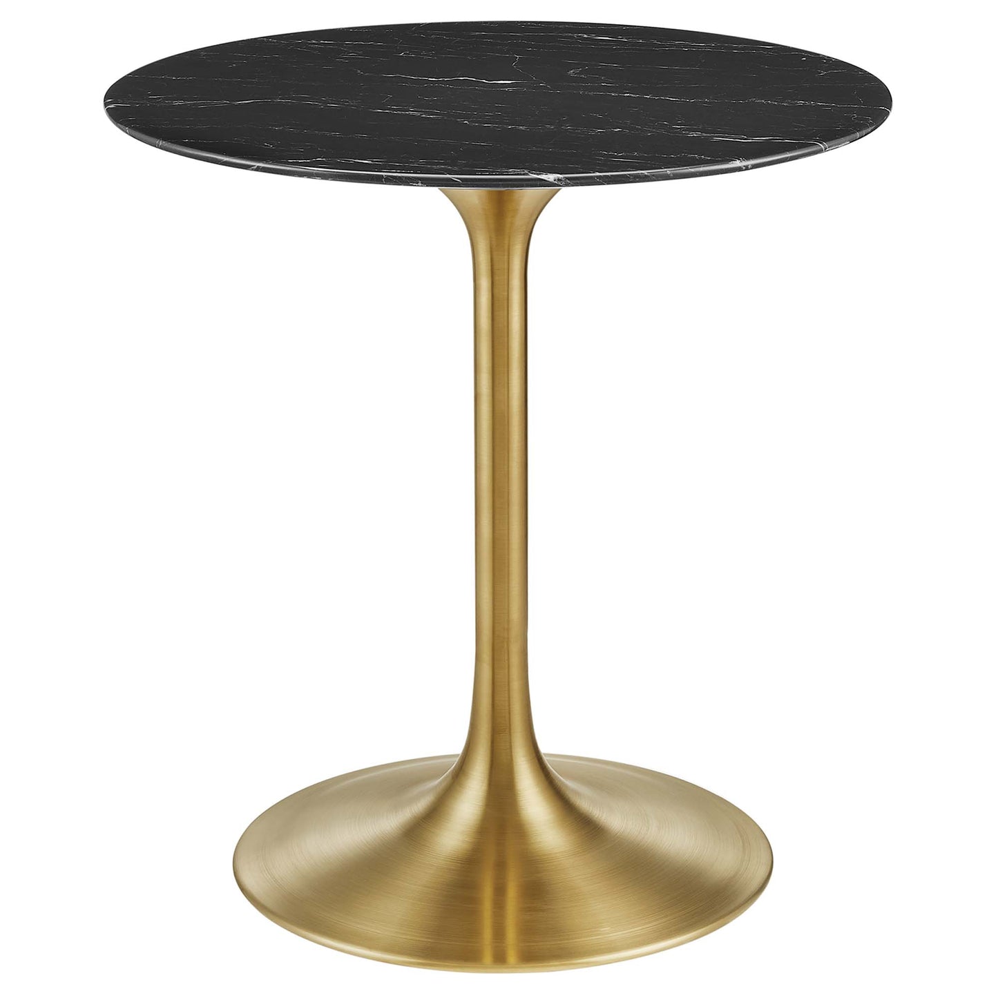 Modway - Lippa 28" Round Faux Marble Dining Table by Modway  Bar and Dining Bar and Dining Tables Black - EEI-5224-GLD-BLK