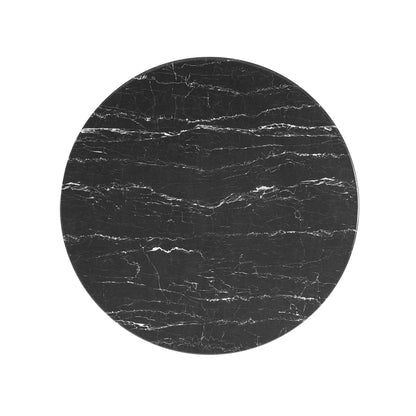 Modway - Lippa 36" Round Faux Marble Dining Table by Modway  Bar and Dining Bar and Dining Tables Black - EEI-5225-GLD-BLK