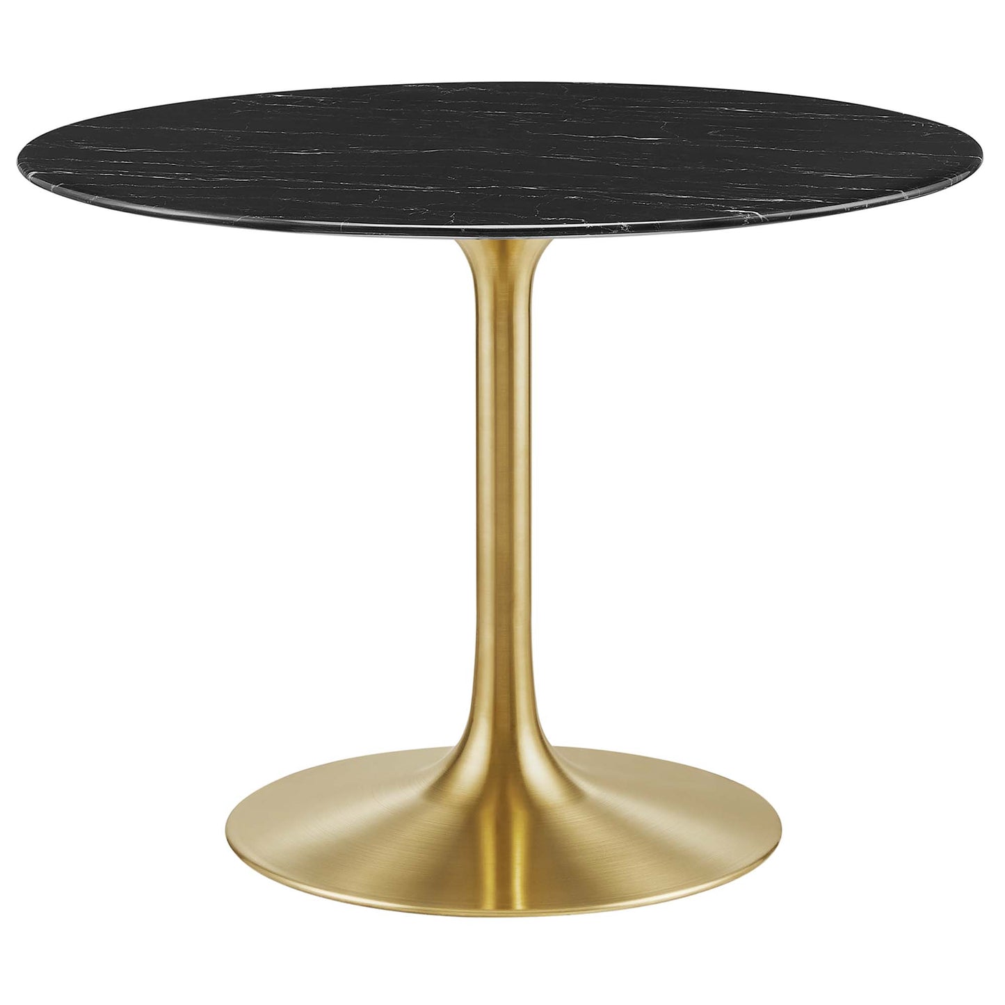 Modway - Lippa 40" Round Faux Marble Dining Table by Modway  Bar and Dining Bar and Dining Tables Black - EEI-5238-GLD-BLK