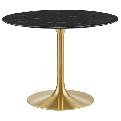 Modway - Lippa 40" Round Faux Marble Dining Table by Modway  Bar and Dining Bar and Dining Tables Black - EEI-5238-GLD-BLK