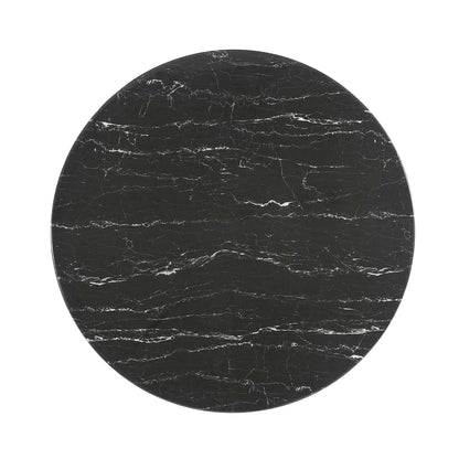 Modway - Lippa 40" Round Faux Marble Dining Table by Modway  Bar and Dining Bar and Dining Tables Black - EEI-5238-GLD-BLK