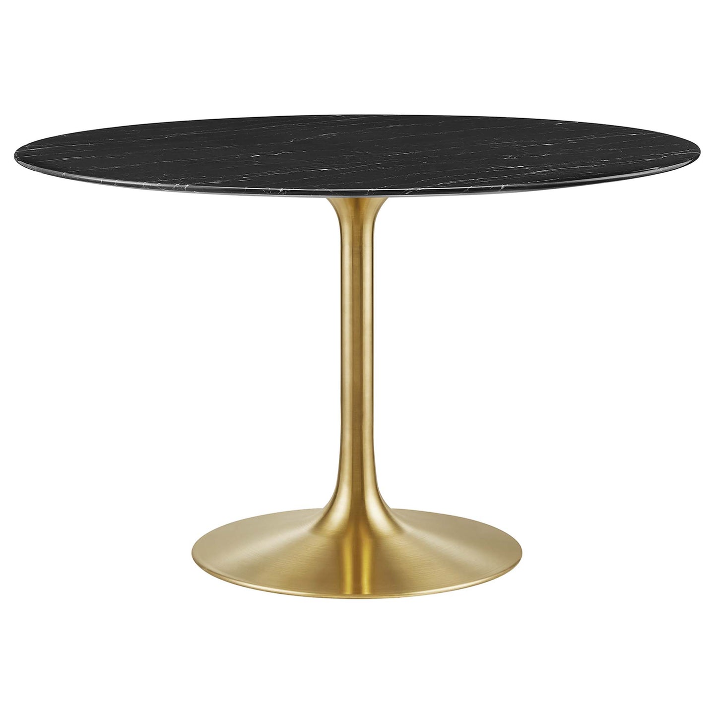 Modway Outlet Lippa 48" Round Faux Marble Dining Table by Modway  Bar and Dining Furniture Gold Black - EEI-5239-GLD-BLK