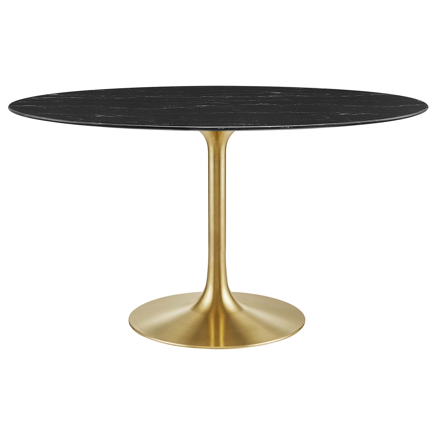 Modway - Lippa 54" Oval Faux Marble Dining Table by Modway  Bar and Dining Bar and Dining Tables Black - EEI-5242-GLD-BLK