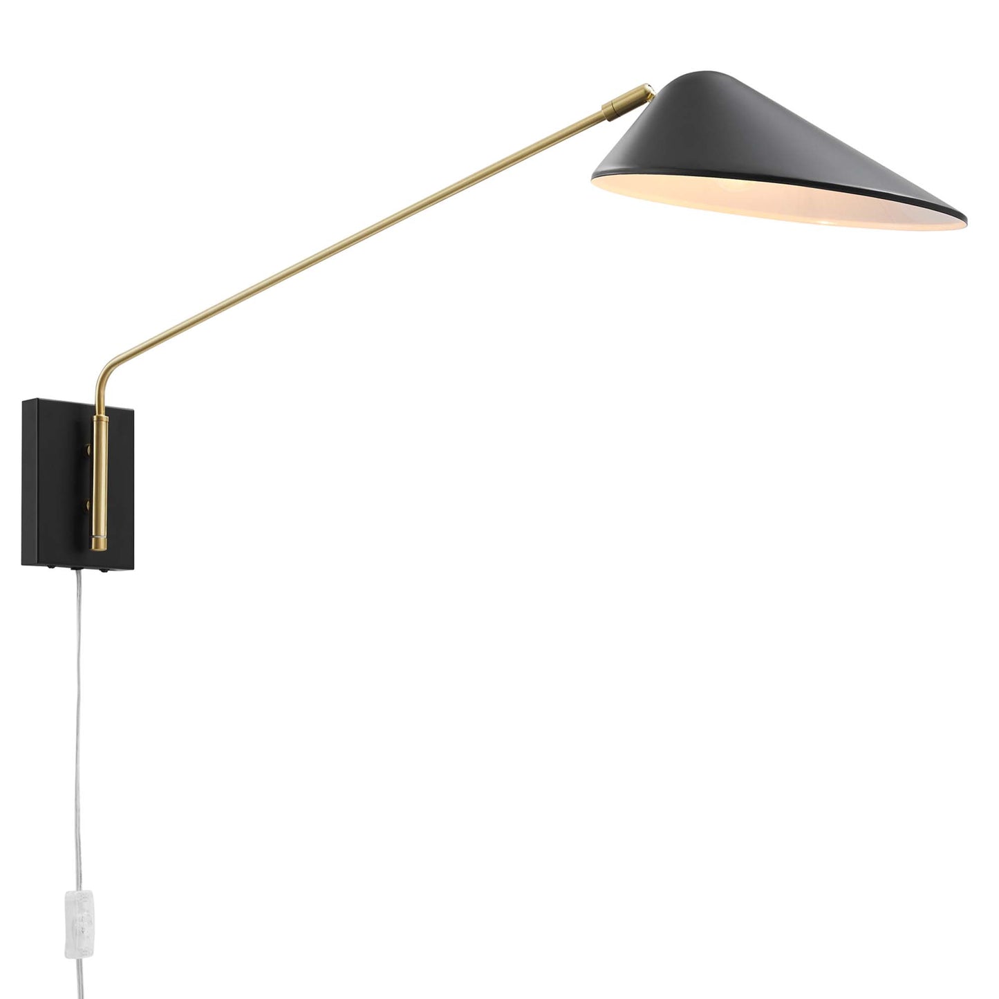 Modway - Journey 24" Swing Arm Wall Sconce by Modway  Lighting Ceiling Lamps Black - EEI-5295-BLK