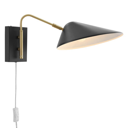 Modway - Journey 7" Swing Arm Wall Sconce by Modway  Lighting Ceiling Lamps Black - EEI-5296-BLK