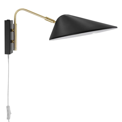Modway - Journey 7" Swing Arm Wall Sconce by Modway  Lighting Ceiling Lamps Black - EEI-5296-BLK