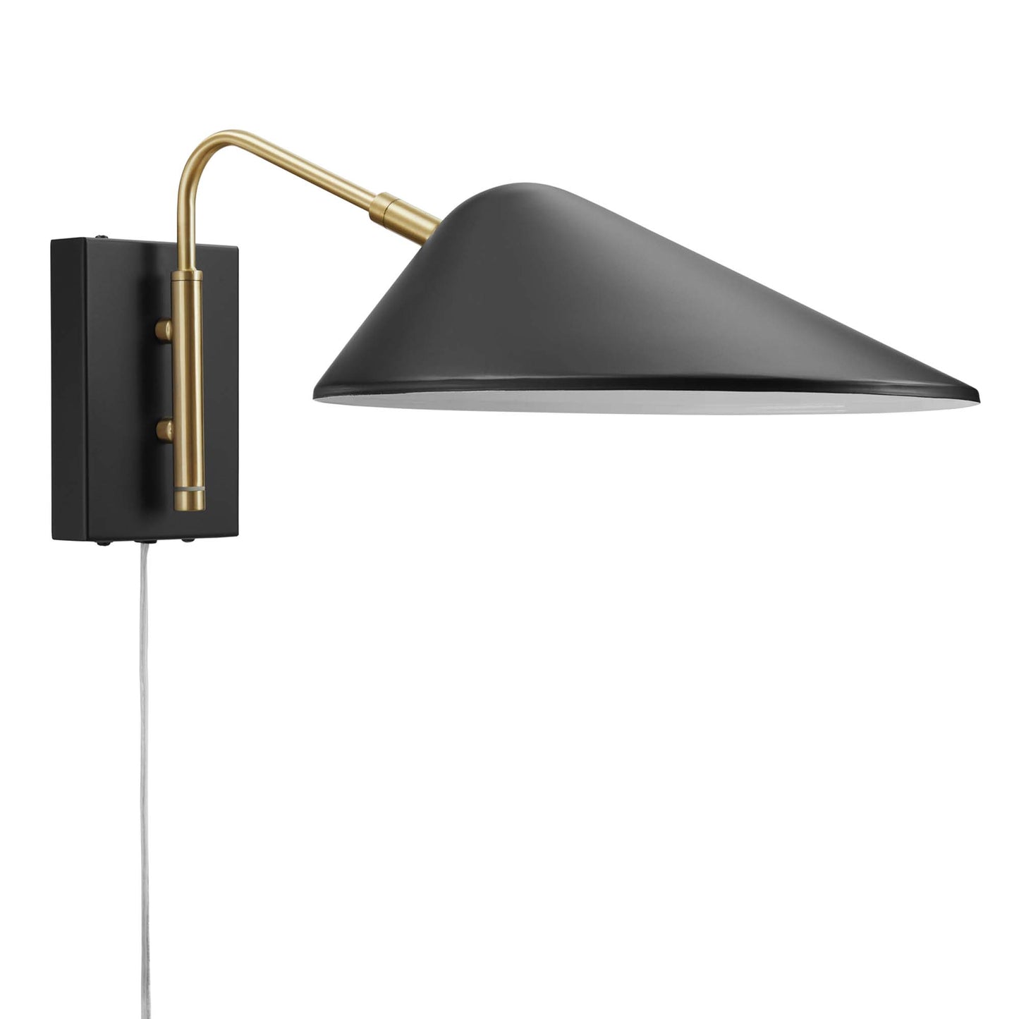Modway - Journey 7" Swing Arm Wall Sconce by Modway  Lighting Ceiling Lamps Black - EEI-5296-BLK