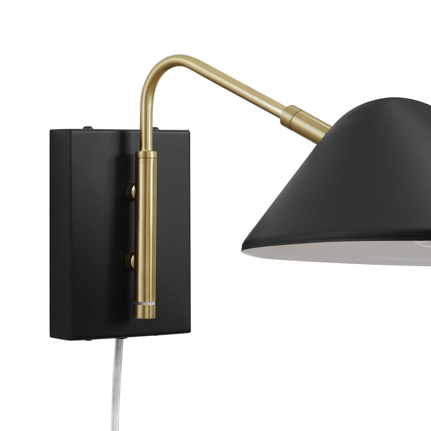 Modway - Journey 7" Swing Arm Wall Sconce by Modway  Lighting Ceiling Lamps Black - EEI-5296-BLK