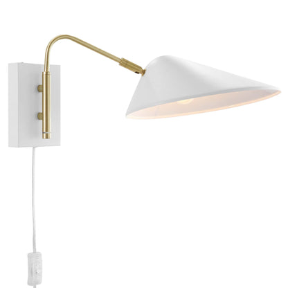 Modway - Journey 7" Swing Arm Wall Sconce by Modway  Lighting Ceiling Lamps White - EEI-5296-WHI