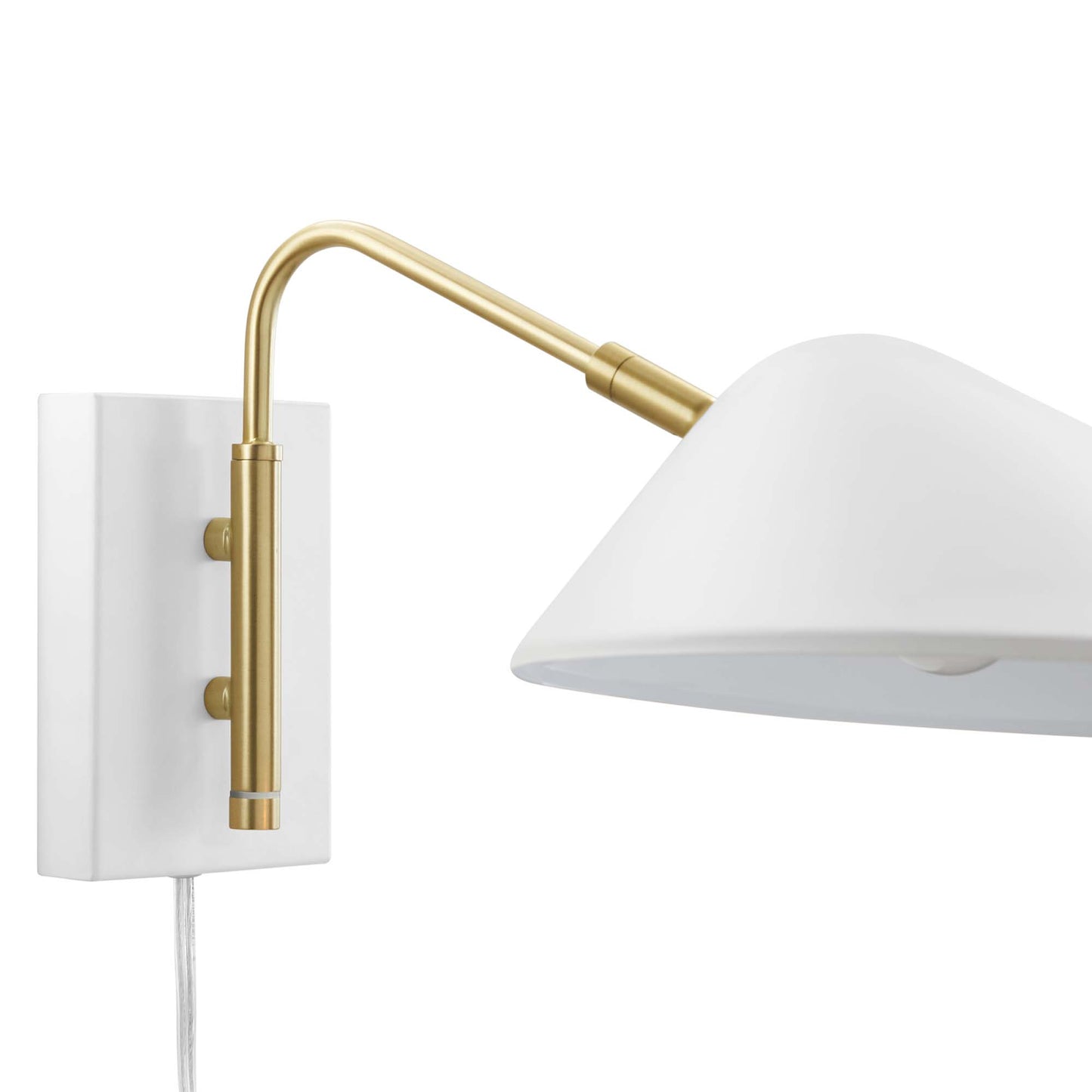 Modway - Journey 7" Swing Arm Wall Sconce by Modway  Lighting Ceiling Lamps White - EEI-5296-WHI