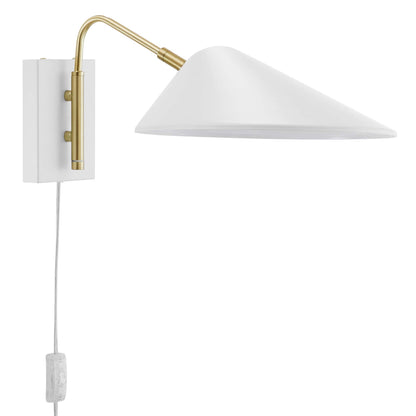 Modway - Journey 7" Swing Arm Wall Sconce by Modway  Lighting Ceiling Lamps White - EEI-5296-WHI