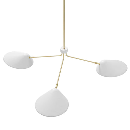 Modway Outlet Journey 3-Light 14" Arm Pendant by Modway  Lighting Lighting White - EEI-5297-WHI