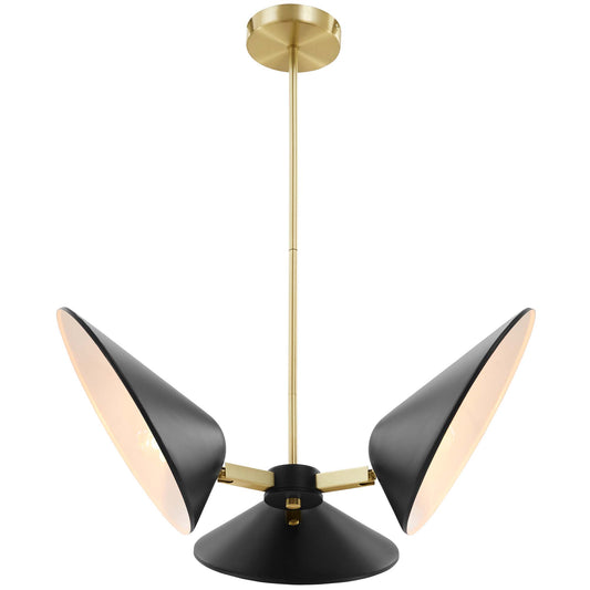 Modway Outlet Journey 3-Light 3" Arm Pendant by Modway  Lighting Lighting Black - EEI-5299-BLK
