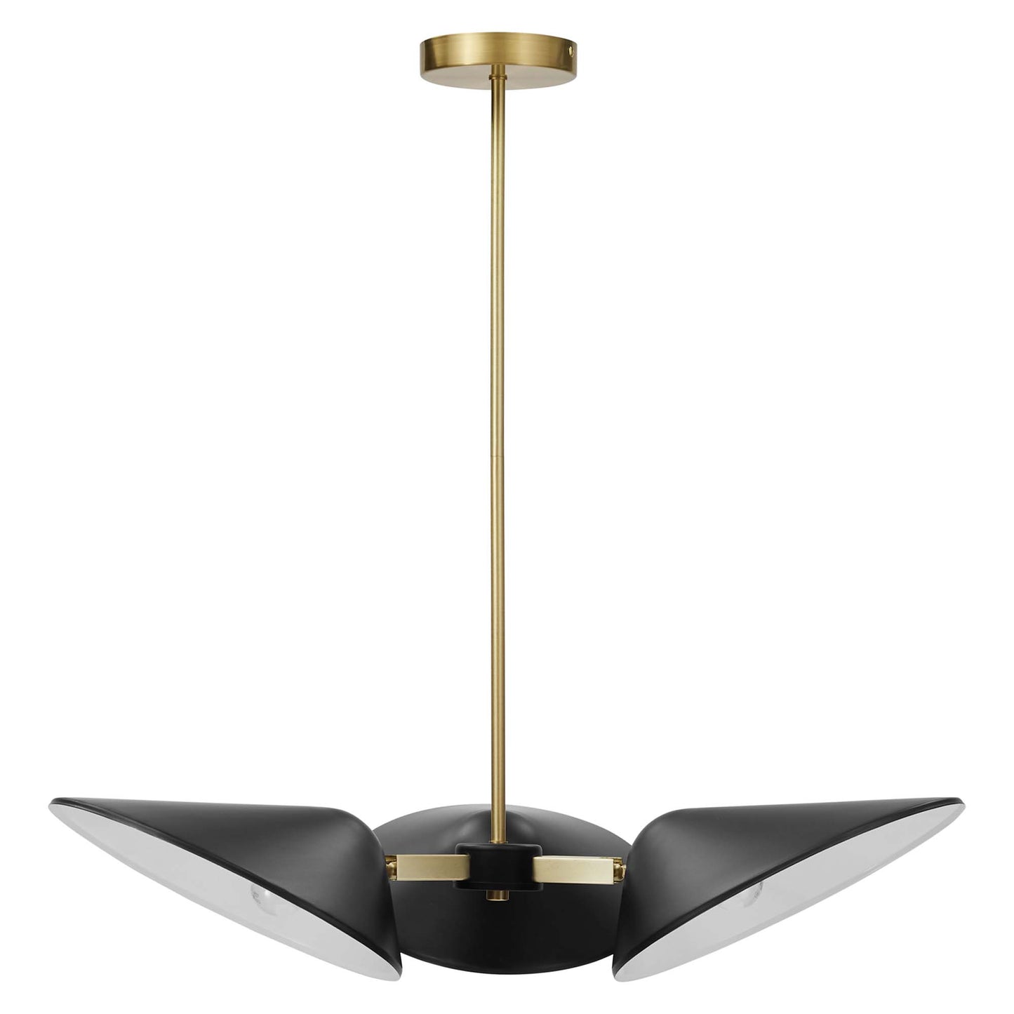 Modway Outlet Journey 3-Light 3" Arm Pendant by Modway  Lighting Lighting Black - EEI-5299-BLK