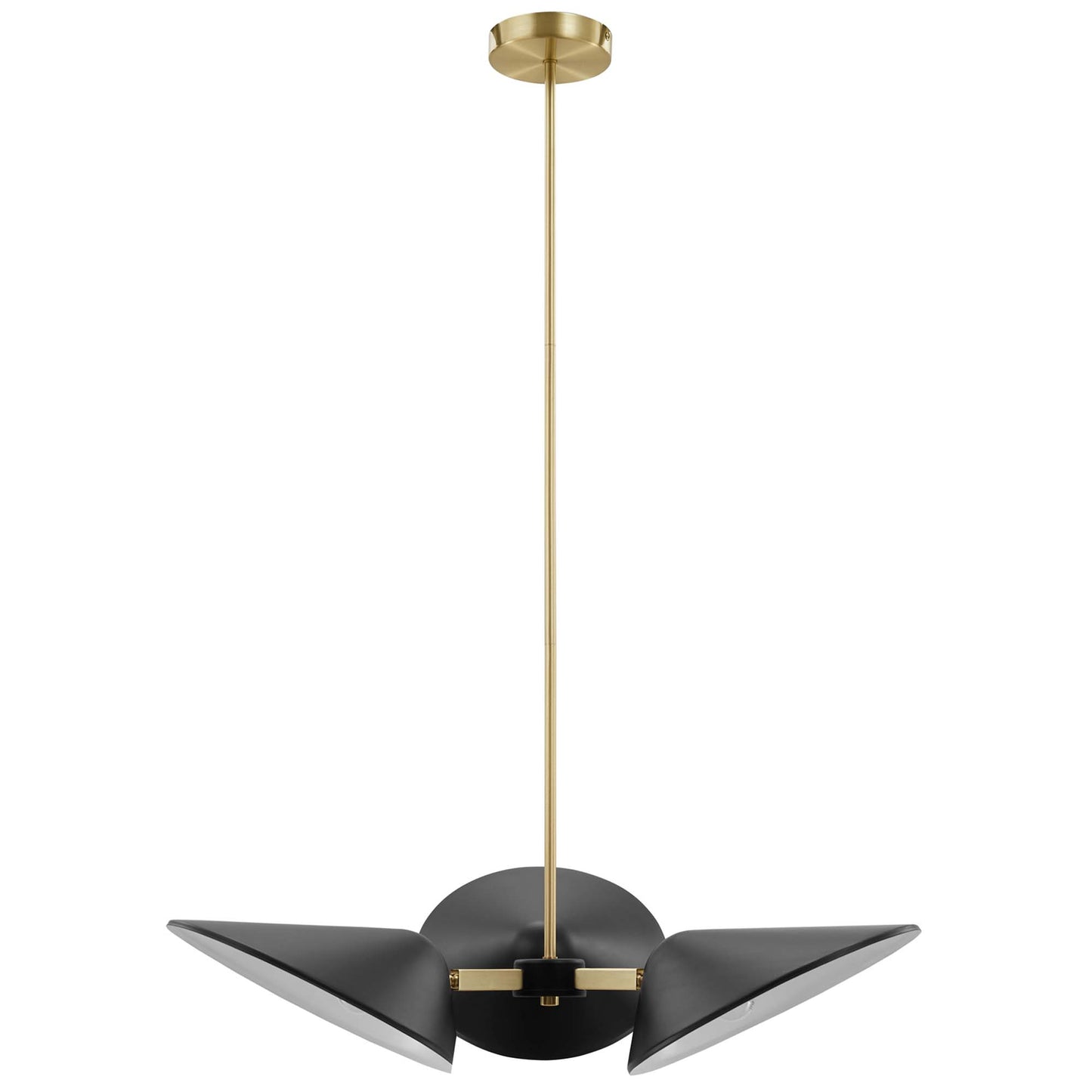 Modway Outlet Journey 3-Light 3" Arm Pendant by Modway  Lighting Lighting Black - EEI-5299-BLK