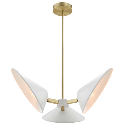 Modway Outlet Journey 3-Light 3" Arm Pendant by Modway  Lighting Lighting White - EEI-5299-WHI