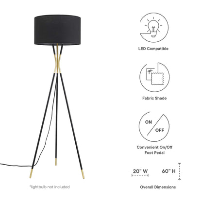 Modway Outlet Audrey Standing Floor Lamp by Modway  Lighting Lighting Black Black - EEI-5304-BLK-BLK