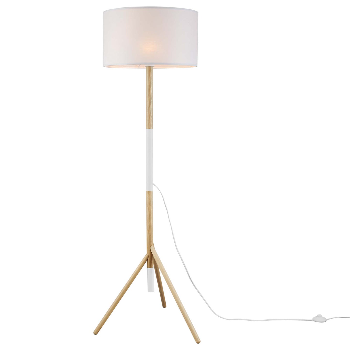 Modway Outlet Natalie Tripod Floor Lamp by Modway  Lighting Lighting White Natural - EEI-5305-WHI-NAT