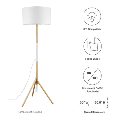 Modway Outlet Natalie Tripod Floor Lamp by Modway  Lighting Lighting White Natural - EEI-5305-WHI-NAT